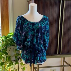 Rebecca Taylor Floral Silk Blouse Size 2